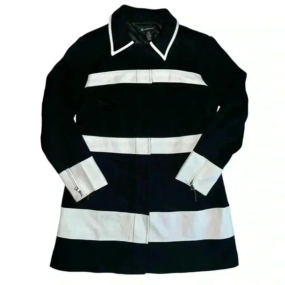 INC International Concepts Black and White Striped Jacket - Picture 3 of 10